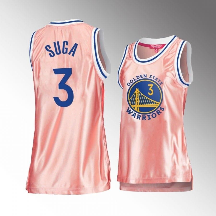 Women's Golden State Warriors #3 Suga Pink Stitched Jersey